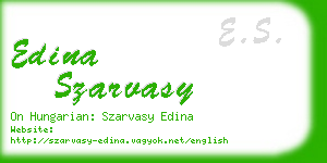 edina szarvasy business card